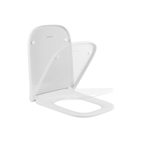 Antibakterieller Toilettensitz - LOOK  - Sanindusa - aus Duroplast / Edelstahl / weiß