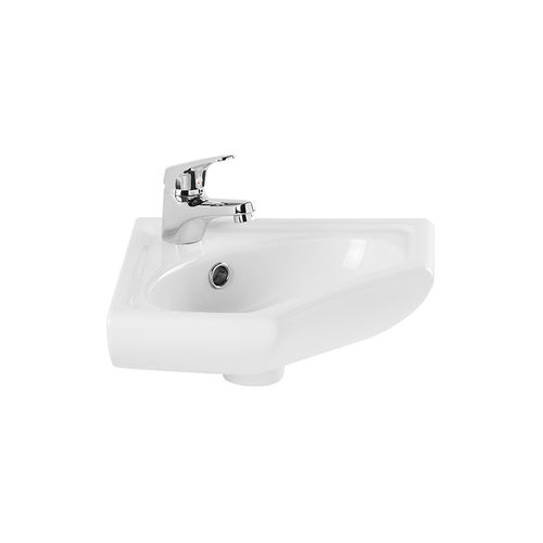 Wand-Waschbecken - SADO  - Sanindusa - Keramik / für Eckeinbau / 1-Loch