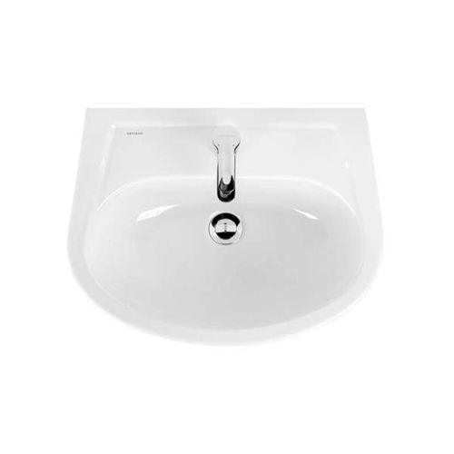Wand-Waschbecken - WINNER  - Sanindusa - Keramik / Mischbatterie / halbrund