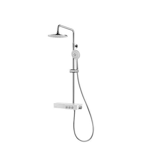 Wandmontiertes Duschsystem - PLUS - Sanindusa - modern / mit Handbrause / Regenstrahl