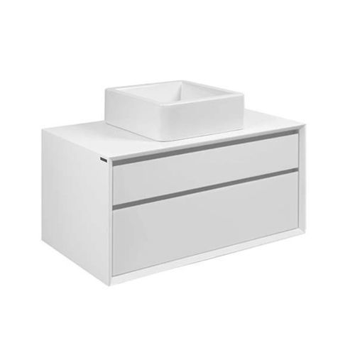 Wandhängender Waschtisch-Unterschrank - VIEW - Sanindusa - melaminbeschichtet / MDF / modern
