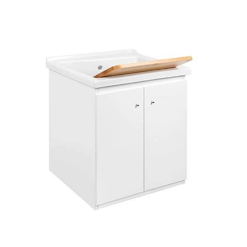 Freistehender Waschtisch-Unterschrank - BLINK : 6644000 - Sanindusa - melaminbeschichtet / modern / mit Tür