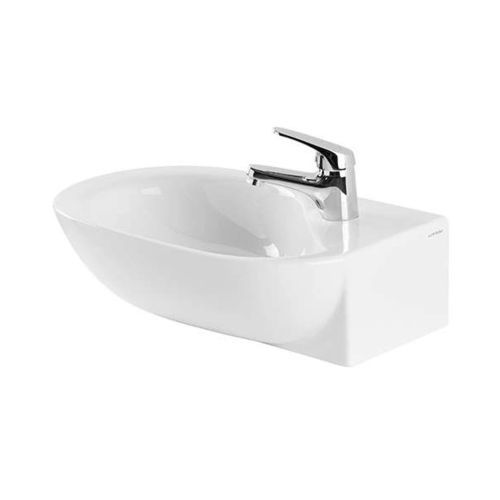 Wand-Waschbecken - DOURO  - Sanindusa - Keramik / 1-Loch / mit Notüberlauf