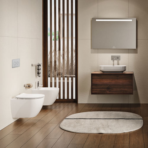 Wandhängendes WC - SANIBOLD - Sanindusa - Keramik / für den Wohnbereich / oval
