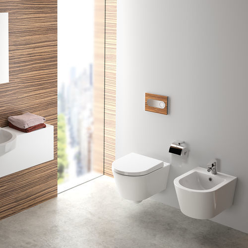 Wandhängendes WC - URB.Y 48 - Sanindusa - Keramik / für den Wohnbereich / oval