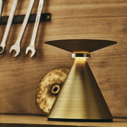 Tischlampe - ÉTINCELLE - HISLE - Messing / Edelstahl / Kupfer