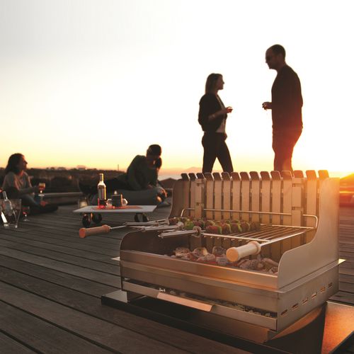 Holzkohle-Gartengrill - MENDY - Le Marquier - auf Rollen / freistehend / bodenstehend