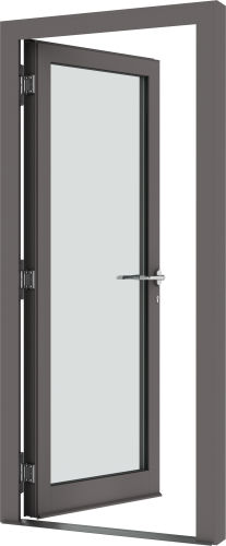 Eingangstür - 500 - VELFAC - Holz / Aluminium / einflügelig