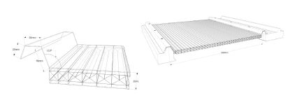 Polycarbonat-Platte für Dach - 29330-XL - Rodeca GmbH - lichtdurchlässig