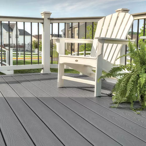 Verbundwerkstoff-Terrassendiele - SELECT® : Pebble Grey - Trex Inc. - gerillt / recycelt