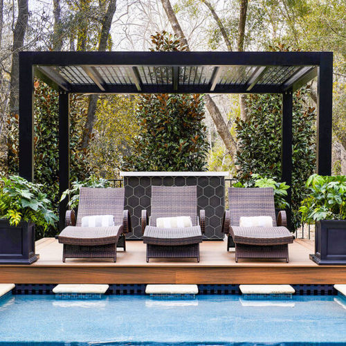 Selbsttragende Pergola - SHADOW - Trex Inc. - Aluminium / mit integrierter LED-Beleuchtung / modern