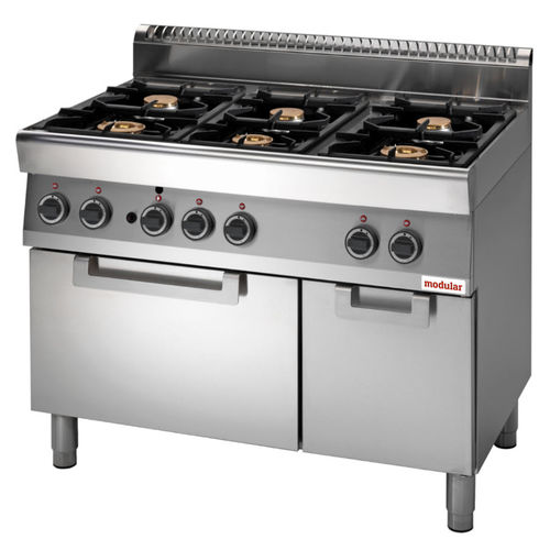 Gasherd - FU 70/110 CFG - MODULAR PROFESSIONAL - Profi / mit 6 Kochfeldern / mit 1 Ofen
