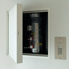 Revisionsklappe für Wand - EXW - EXPLOSION VENT - Gorter - quadratisch / Aluminium / mit Wärmedämmung