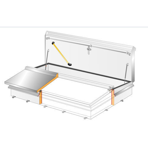 Dach-Revisionsklappe - RHTD - 2 LIDS - SLOPE - Gorter - rechteckig / Aluminium / nach Maß
