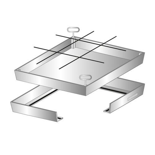 Revisionsklappe für Fußboden - BV - REMOVABLE COVERS - 50 MM - Gorter - quadratisch / rechteckig / galvanisiertem Stahl