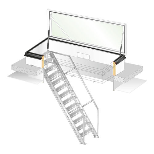 Dachluke - RHTG1025 - GS50 - Gorter - rechteckig / Aluminium / mit Leiter