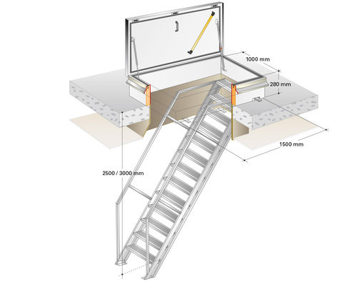 Dach-Revisionsklappe - RHT1015 - GS50 - Gorter - rechteckig / Aluminium / mit Wärmedämmung