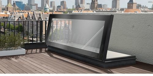 Dachluke - RHTG1020 - Gorter - rechteckig / Aluminium / mit lichtdurchlässiger Verglasung