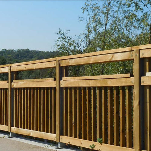 Kiefer-Geländer - SB24  - Rondino - mit Stangen / für Außenbereich / für Brücke