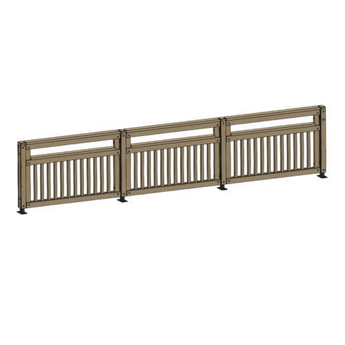 Geländer / galvanisiertem Stahl - SB34  - Rondino - Kiefer / Platten / Lamellen