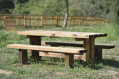 Moderner Picknicktisch - 627 023 - Rondino - Kiefer / Gestell aus Kiefer / rechteckig