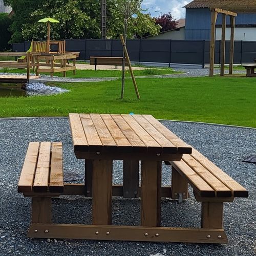 Moderner Picknicktisch - 627 180 - Rondino - Kiefer / Gestell aus Kiefer / rechteckig