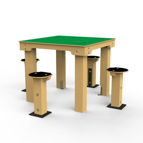Spieltisch für Kinder / für Außenbereich - 627 939-04 - Rondino - klassisch / für öffentliche Bereiche / Holz