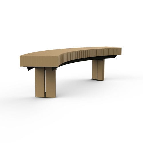 Moderne Bank für den öffentlichen Raum - 627 151 - Rondino - Holz / ohne Rückenlehne / ohne Armlehnen