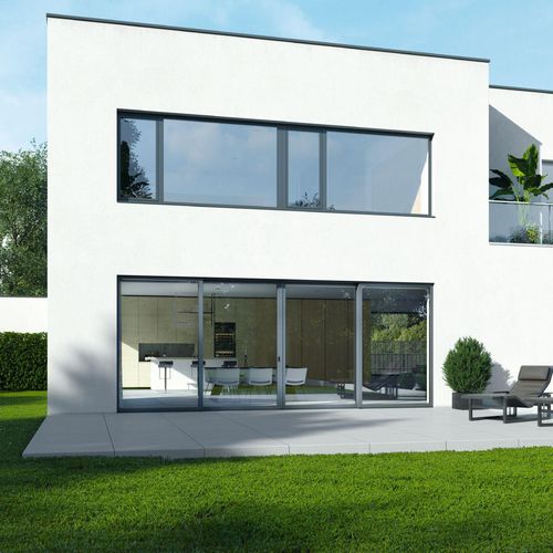 Glasfenster - SYMBIOTIC - Schüco - Aluminium / Stahl / EPDM