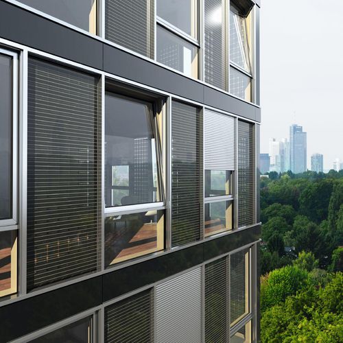 Glasfassadensystem - AOC 50 TI - Schüco - Holz / modular