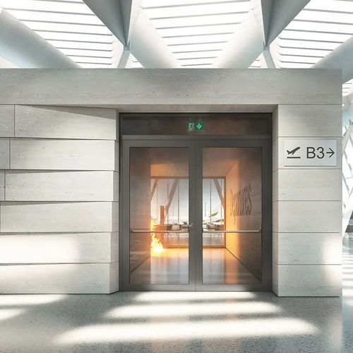 Glastürprofil - ADS 90 FR 90 - Schüco - Aluminium / Sicherheit / Brandschutz