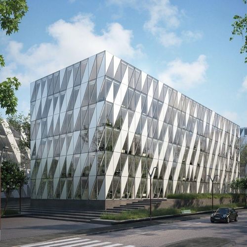 Dynamische Vorhangfassade - AF UDC 80 SG - Schüco - aus Aluminium und Glas / Glas / transparent