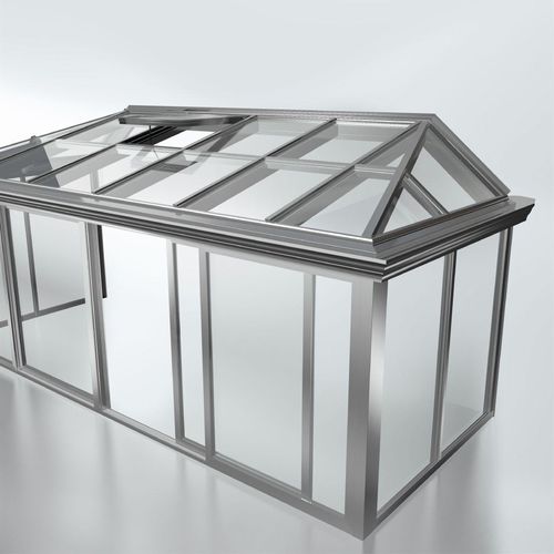 Selbsttragende Veranda - CMC 50 - Schüco - Glas / Aluminium / für Gewerbegebrauch