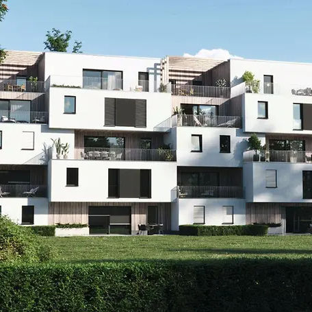 Eingebaute Jalousie - PERFECT 130 - Schüco - für Fenster / Stoff / für Außenbereich