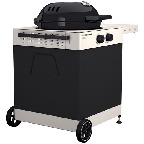 Gas-Gartengrill - AROSA 570 G TEX - Outdoor Chef - auf Rollen / aus lackiertem Metall / Edelstahl