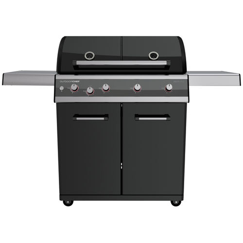 Gas-Gartengrill - DUALCHEF 425 G - Outdoor Chef - auf Rollen / Metall / mit Stauraum