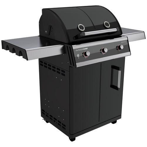Gas-Gartengrill - DUALCHEF 315 G - Outdoor Chef - auf Rollen / aus lackiertem Stahl / Edelstahl