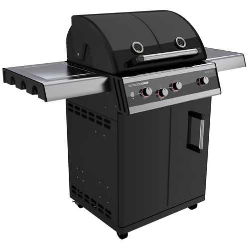 Gas-Gartengrill - DUALCHEF 325 G - Outdoor Chef - auf Rollen / aus lackiertem Metall / Edelstahl