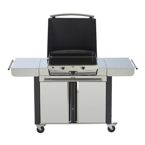 Elektro-Gartengrill - ELEKTRA 60 - ENO PLANCHA - mobil / Edelstahl / mit Schlitten