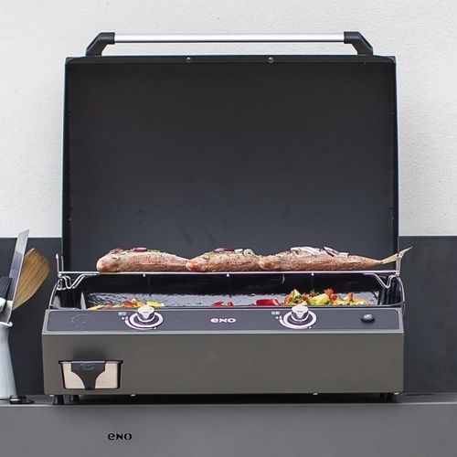 Plancha-Grill / für Garten - BERGERAC 60 - ENO PLANCHA - Gas / freistehend
