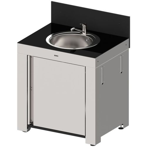 Edelstahl-Spülbeckenunterschrank - MODULO - ENO PLANCHA - auf Füßen / für Garten / für Privatgebrauch