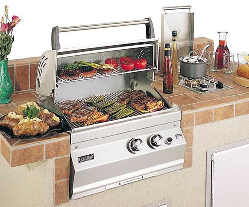 Gas-Gartengrill - DELUXE - FIRE MAGIC - Einbau / Edelstahl