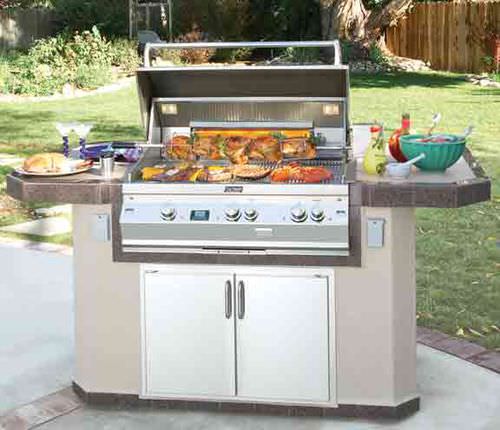 Gas-Gartengrill - MONARCH MAGNUM - FIRE MAGIC - festinstalliert / Edelstahl