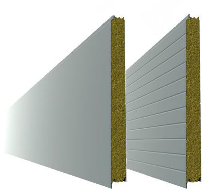 Sandwichpaneel für Fassaden - FI - Pflaum & Sohne Bausysteme - einseitig metallbeschichtet / Isolierkern aus Mineralfasern