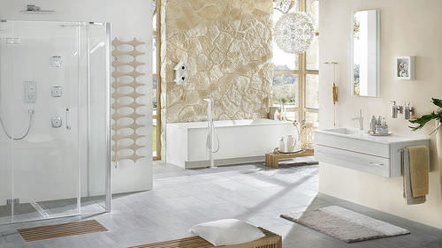 Kunststein-Verblendplatte - NEVADA CREME - Klimex - Außen / Innenbereich / 100% recycelbar