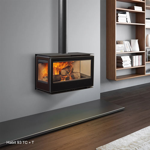 Holz-Kaminofen - Habit  - ROCAL - 5 kW...10 kW / 10 kW...20 kW / wandmontiert