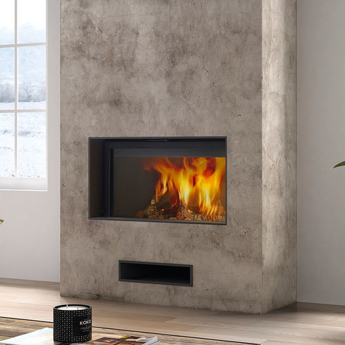 Holz-Kamineinsatz - Frontal Serie G - ROCAL - Stahl / modern / Klasse A+