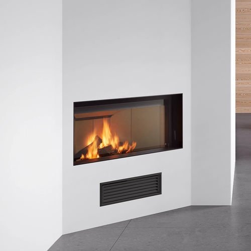 Holz-Kamineinsatz - Corner Serie G - ROCAL - Stahl / modern / Klasse A+