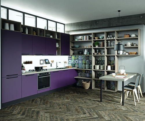 Moderne Küche - FARO - ARAN Cucine - Polymer / Kochinsel / mit Griffen