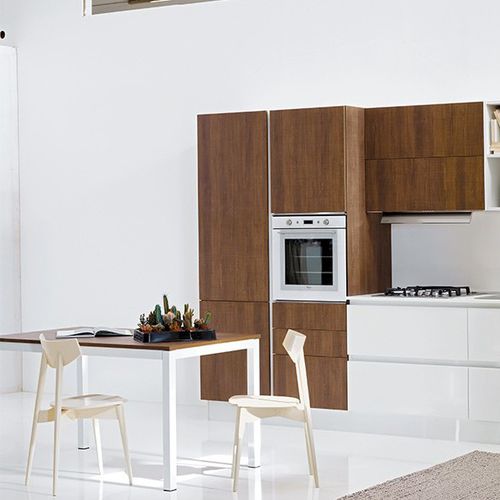 Moderner Tisch - ALU - ARAN Cucine - Holz / rechteckig / FSC-zertifiziert
